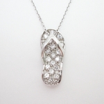 Flip-flop Sandal Cubic Zirconia Slide Pendant